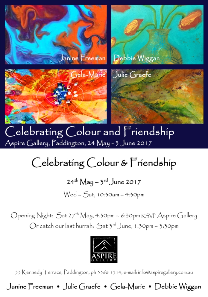 Celebrating Colour and Friendship- Invitation for Opening Night